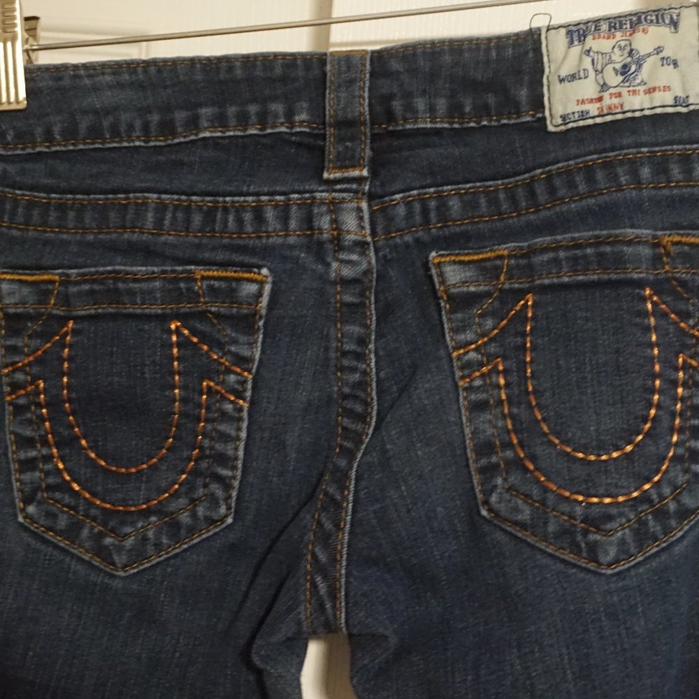 True Religion Dark Skinny Jeans Size 26